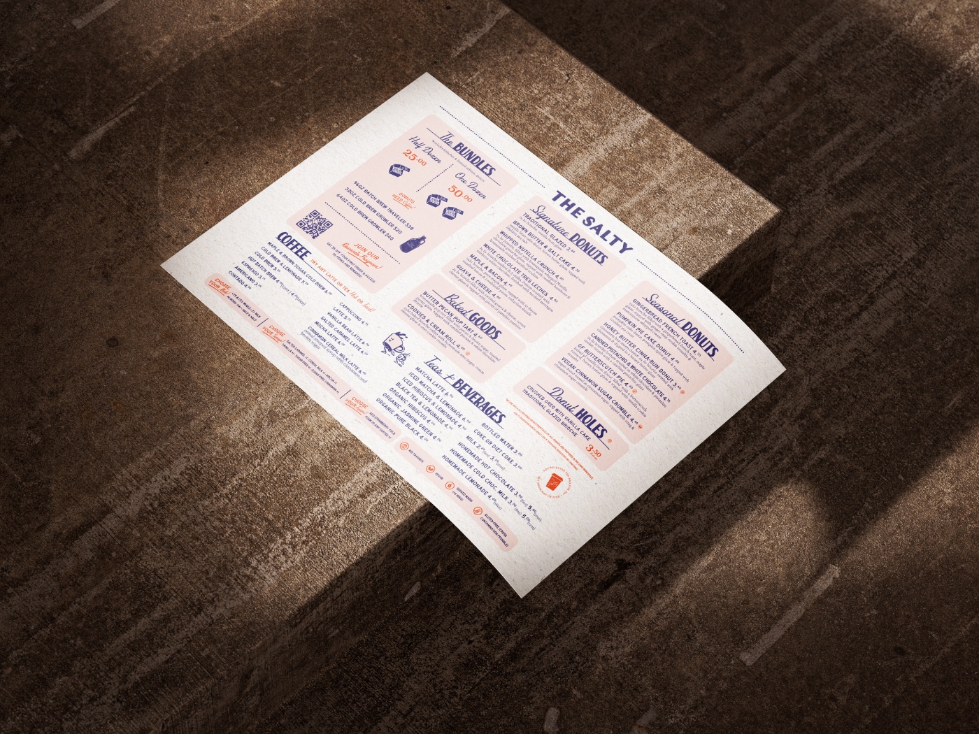 The Salty Donut menu